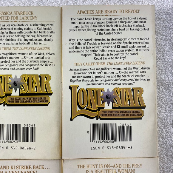 Vintage Lone Star Action Western Romance Novel x4 - Picture 8 of 15